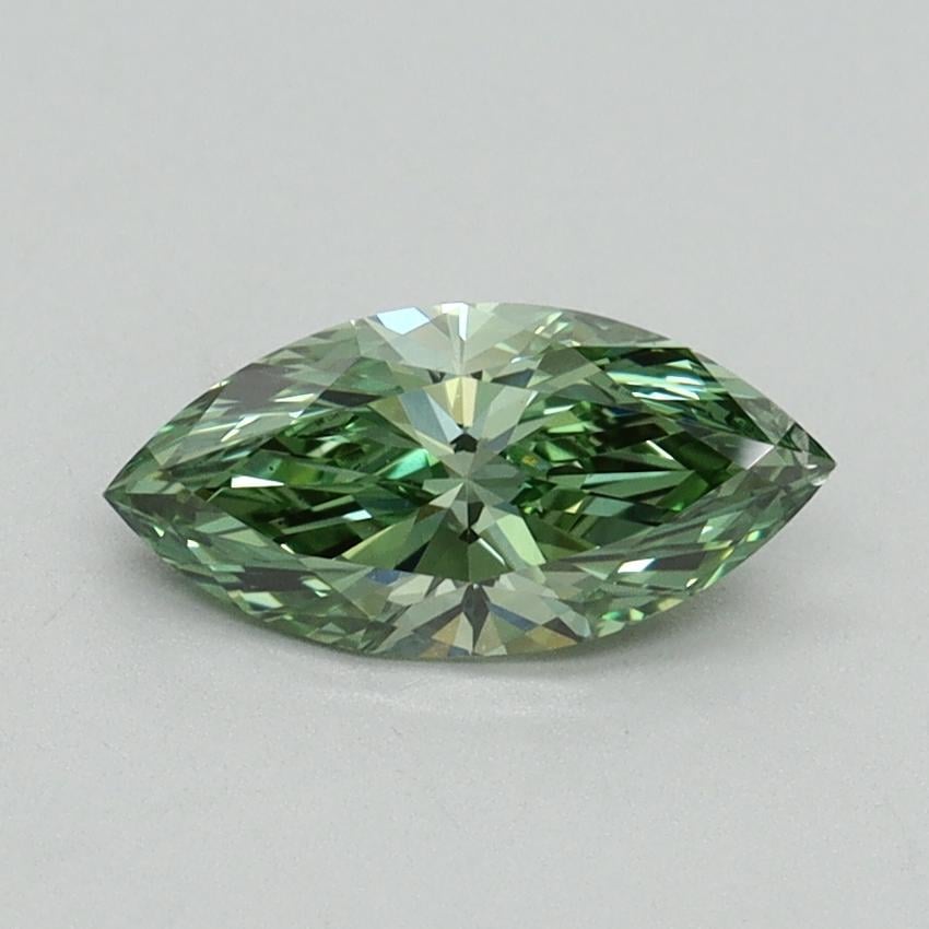0.70 Ct. Fancy Vivid Green Marquise Lab Grown Diamond