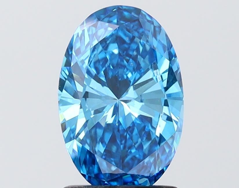 1.50 Ct. Fancy Vivid Blue Blue Oval Lab Grown Diamond