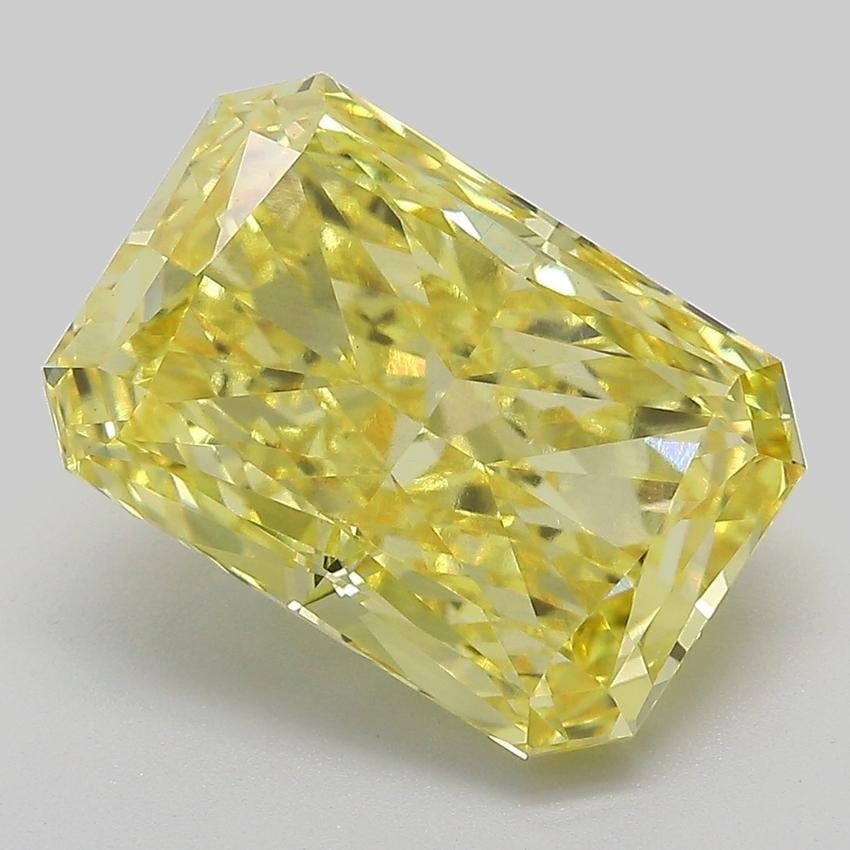 6.43 Ct. Fancy Vivid Yellow Radiant Lab Grown Diamond