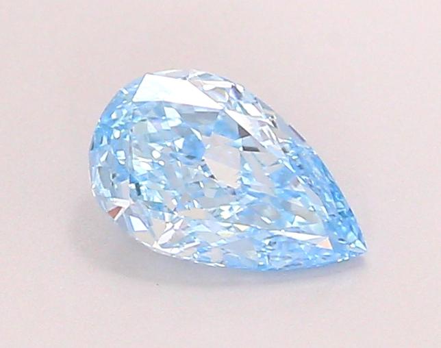 0.76 Ct. Fancy Vivid Blue Pear Lab Grown Diamond
