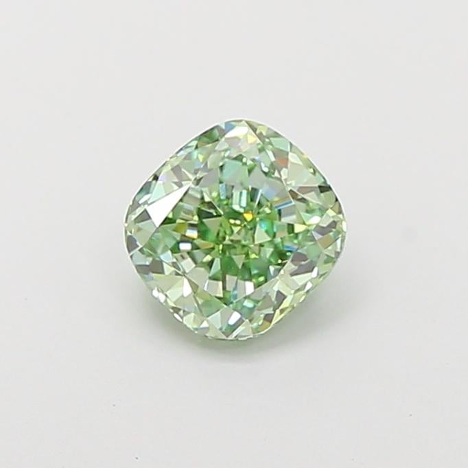 1.01 Ct. Fancy Vivid Green Cushion Lab Grown Diamond