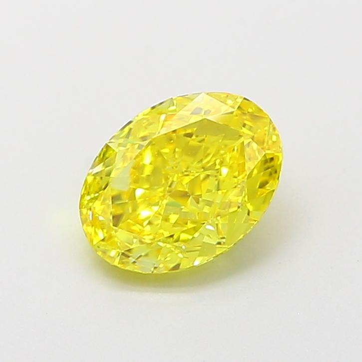 1.08 Ct. Fancy Vivid  Yellow Oval Lab Grown Diamond