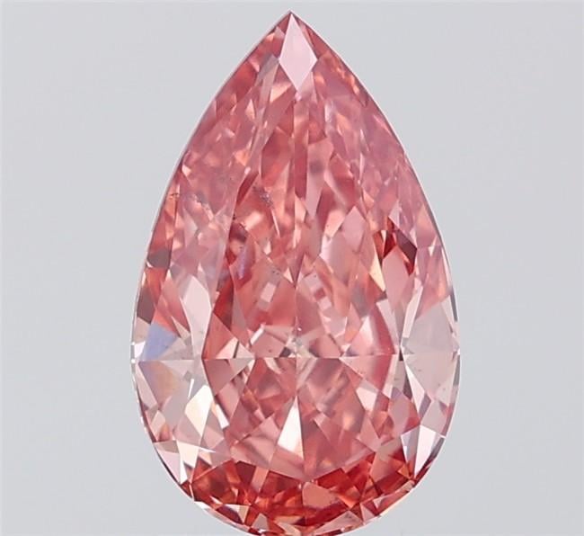 2.07 Ct. Fancy Vivid Brownish Pink Pear Lab Grown Diamond