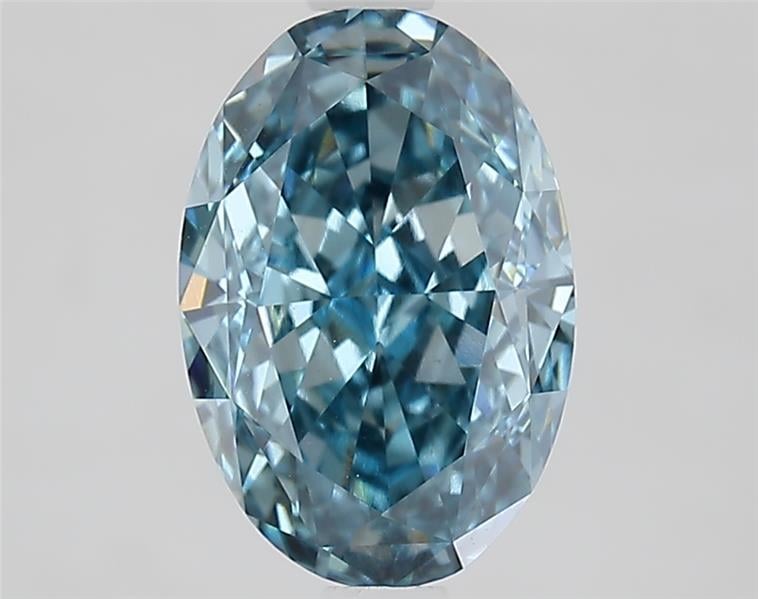2.39 Ct. Fancy Vivid  Blue Oval Lab Grown Diamond