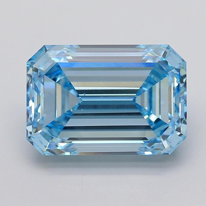 12.00 Ct. Fancy Vivid  Blue Emerald Lab Grown Diamond