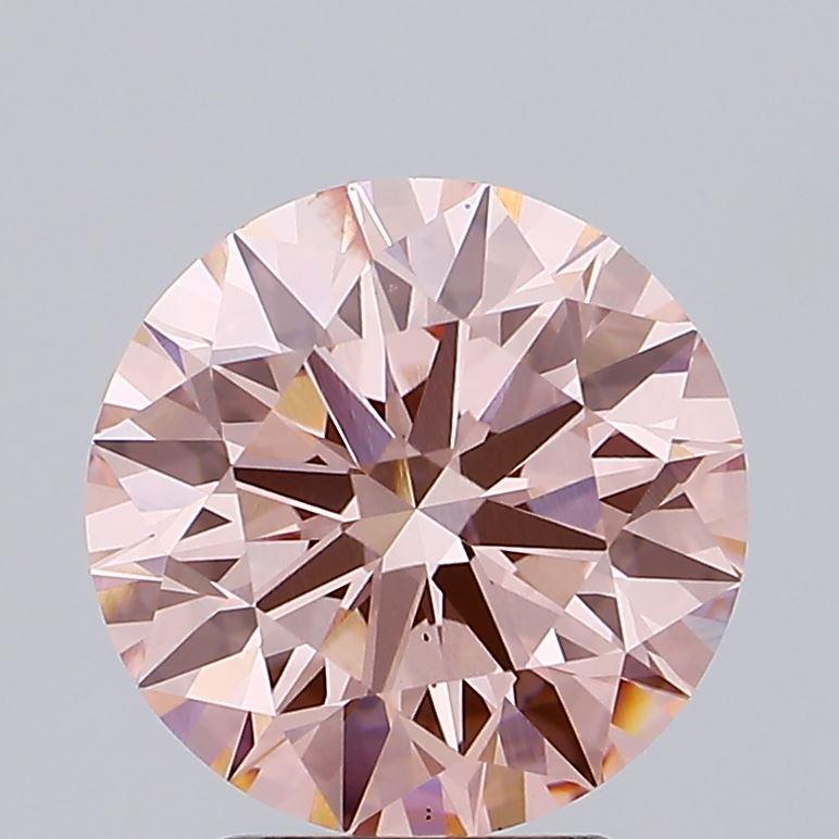 3.05 Ct. Fancy Intense Pink Round Lab Grown Diamond