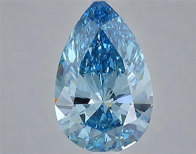 2.02 Ct. Fancy Vivid Blue Pear Lab Grown Diamond