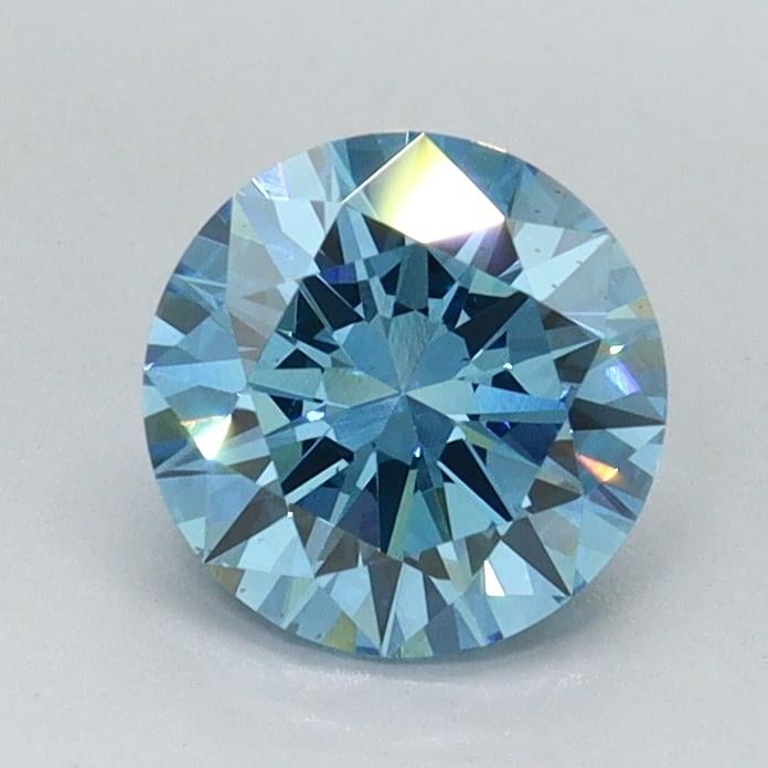 1.02 Ct. Fancy Vivid Malibu Blue Round Lab Grown Diamond