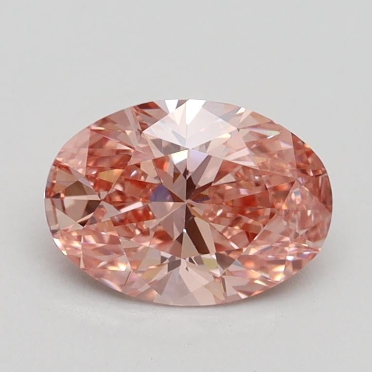 0.99 Ct. Fancy Vivid Brownish Pink Oval Lab Grown Diamond