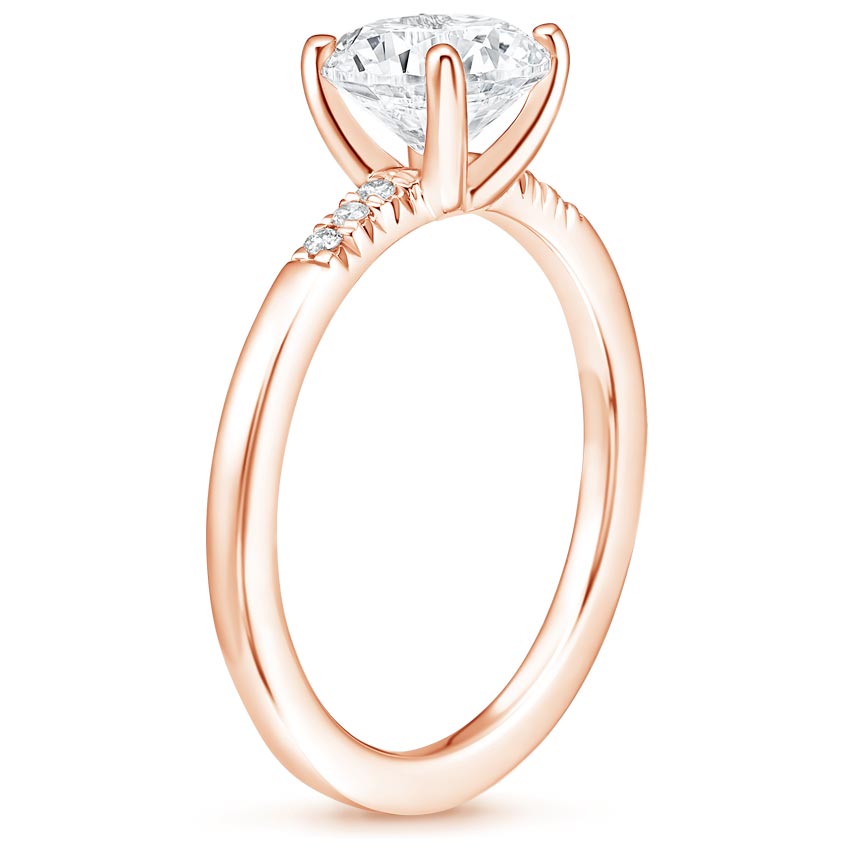 14K Rose Gold Bettina Diamond Ring, large side view