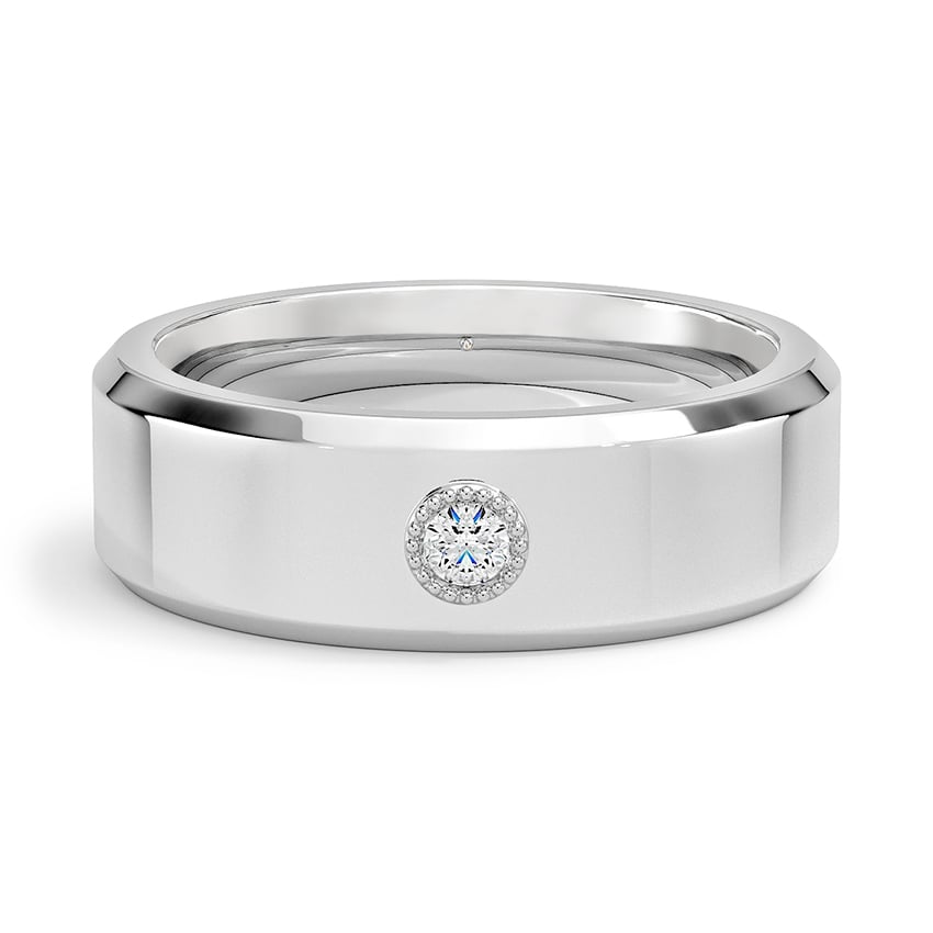 Custom Flush-Set Milgrain Wide Diamond Ring