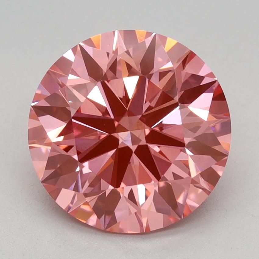 2.04 Ct. Fancy Vivid Pink Round Lab Grown Diamond