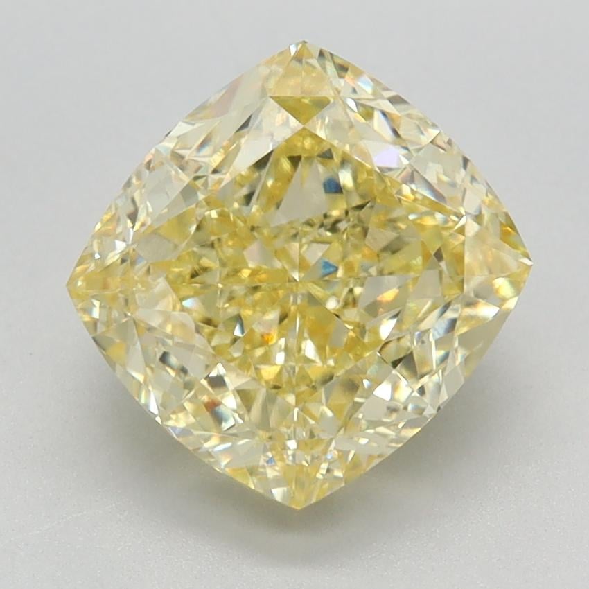 2.81 Ct. Fancy Intense Yellow Cushion Lab Grown Diamond