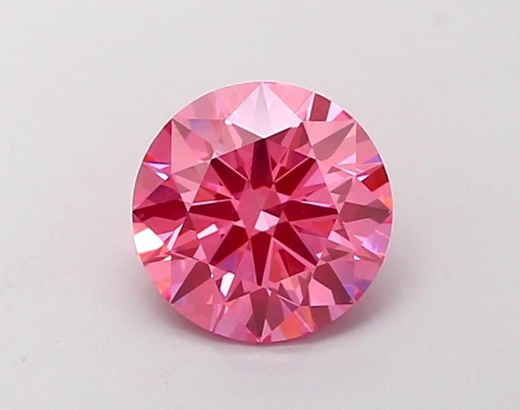 1.09 Ct. Fancy Vivid Pink Round Lab Grown Diamond