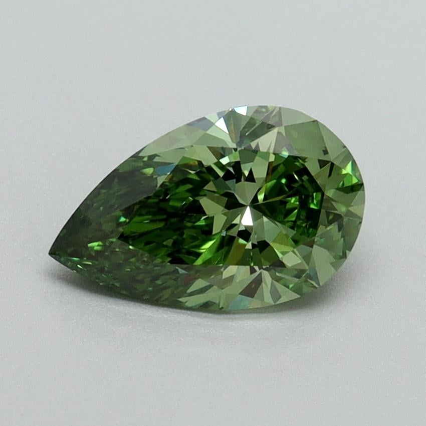 1.00 Ct. Fancy Vivid Green Pear Lab Grown Diamond