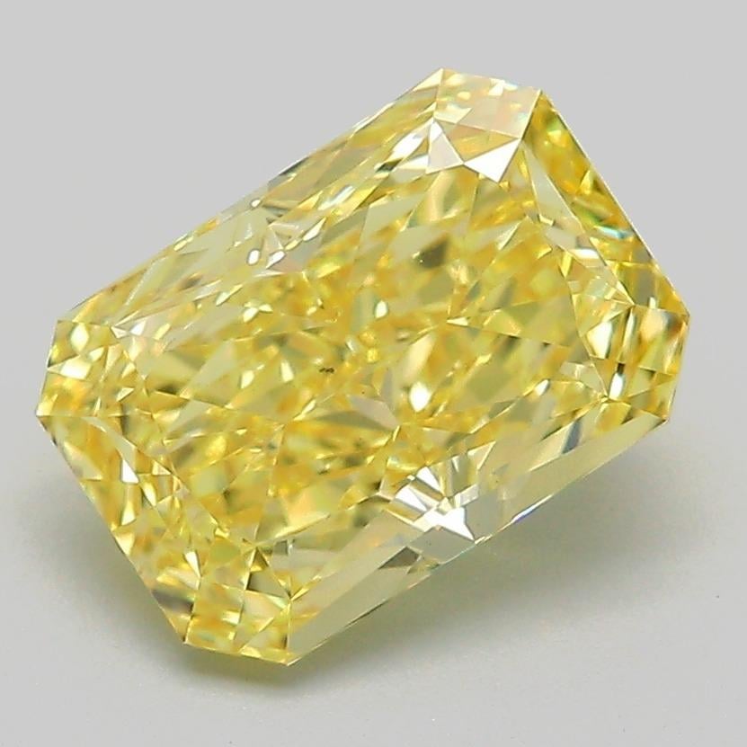 2.54 Ct. Fancy Vivid Yellow Radiant Lab Grown Diamond