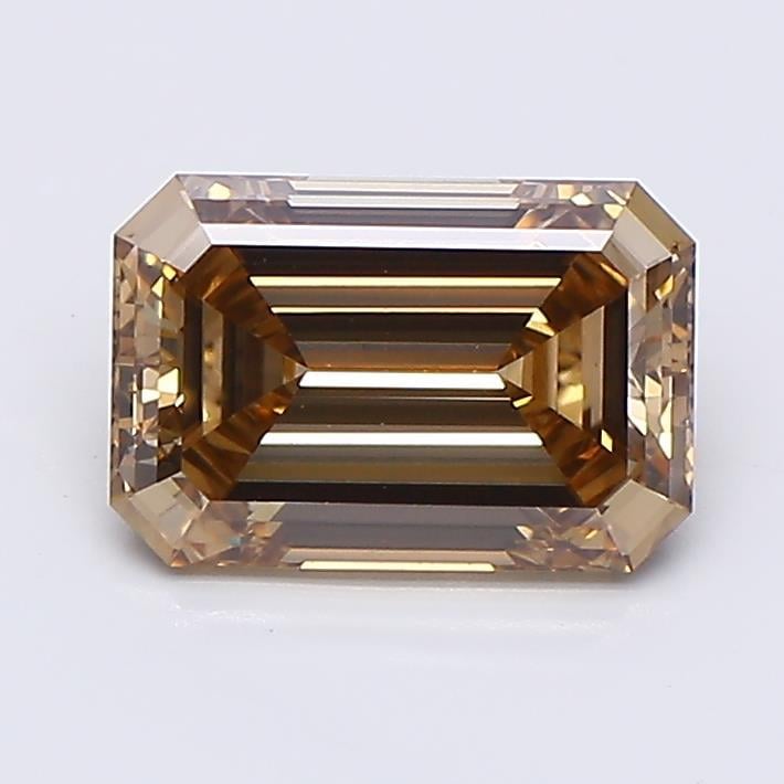 1.26 Ct. Fancy Yellow Brown Emerald Lab Grown Diamond