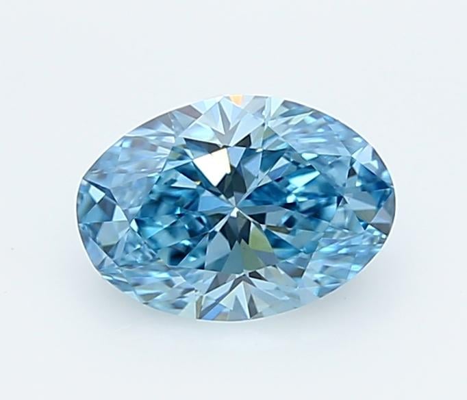 0.98 Ct. Fancy Vivid  Blue Oval Lab Grown Diamond