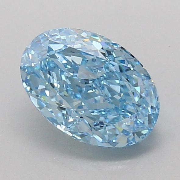 1.54 Ct. Fancy Vivid Blue Oval Lab Grown Diamond