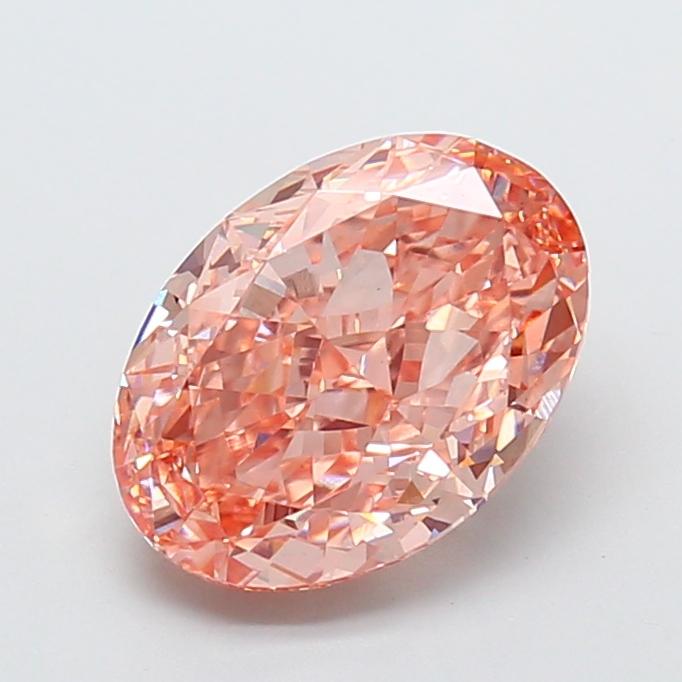 4.05 Ct. Fancy Intense  Orange Oval Lab Grown Diamond