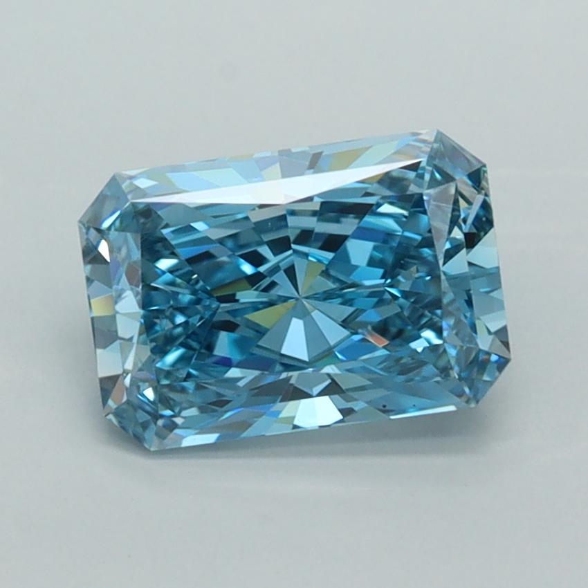 1.53 Ct. Fancy Vivid  Blue Radiant Lab Grown Diamond