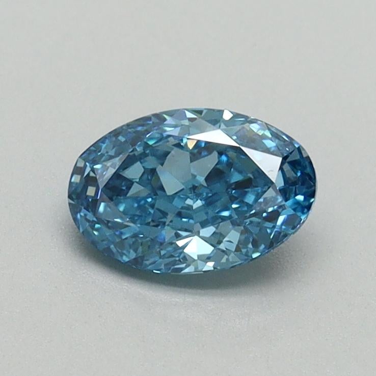 0.57 Ct. Fancy Vivid Blue Oval Lab Grown Diamond