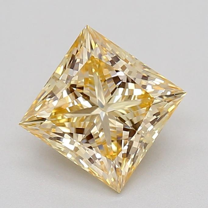 1.03 Ct. Fancy Light Orangy Yellow Princess Lab Grown Diamond