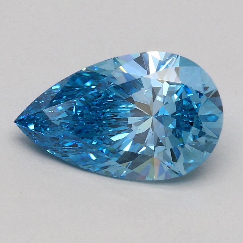 1.05 Ct. Fancy Vivid Blue Pear Lab Grown Diamond