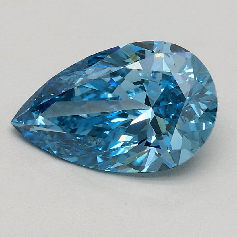 1.02 Ct. Fancy Vivid Blue Pear Lab Grown Diamond