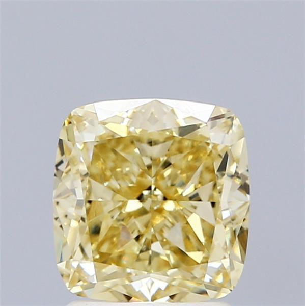 2.00 Ct. Fancy Intense Yellow Cushion Lab Grown Diamond