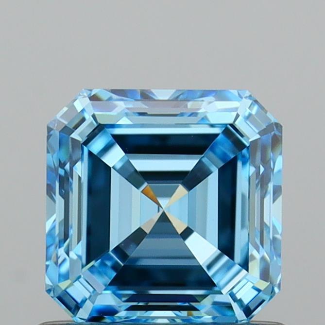0.93 Ct. Fancy Vivid Blue Asscher Lab Grown Diamond