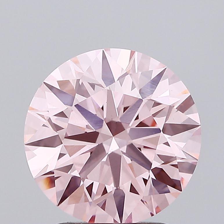 2.16 Ct. Fancy Vivid Pink Round Lab Grown Diamond