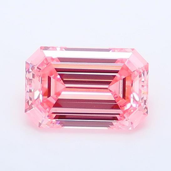 0.91 Ct. Fancy Vivid Pink Emerald Lab Grown Diamond
