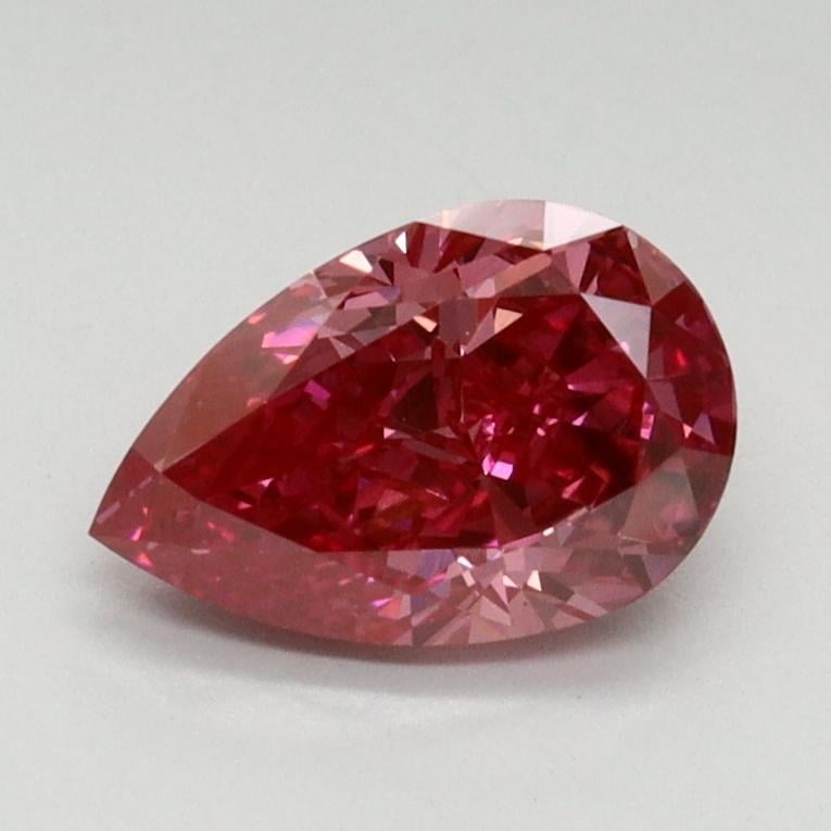 1.07 Ct. Fancy Vivid Red Pear Lab Grown Diamond