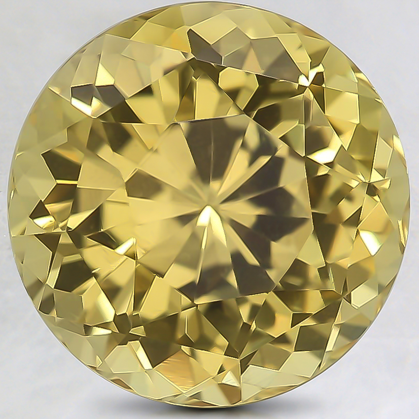 10mm Unheated Yellow Round Sapphire