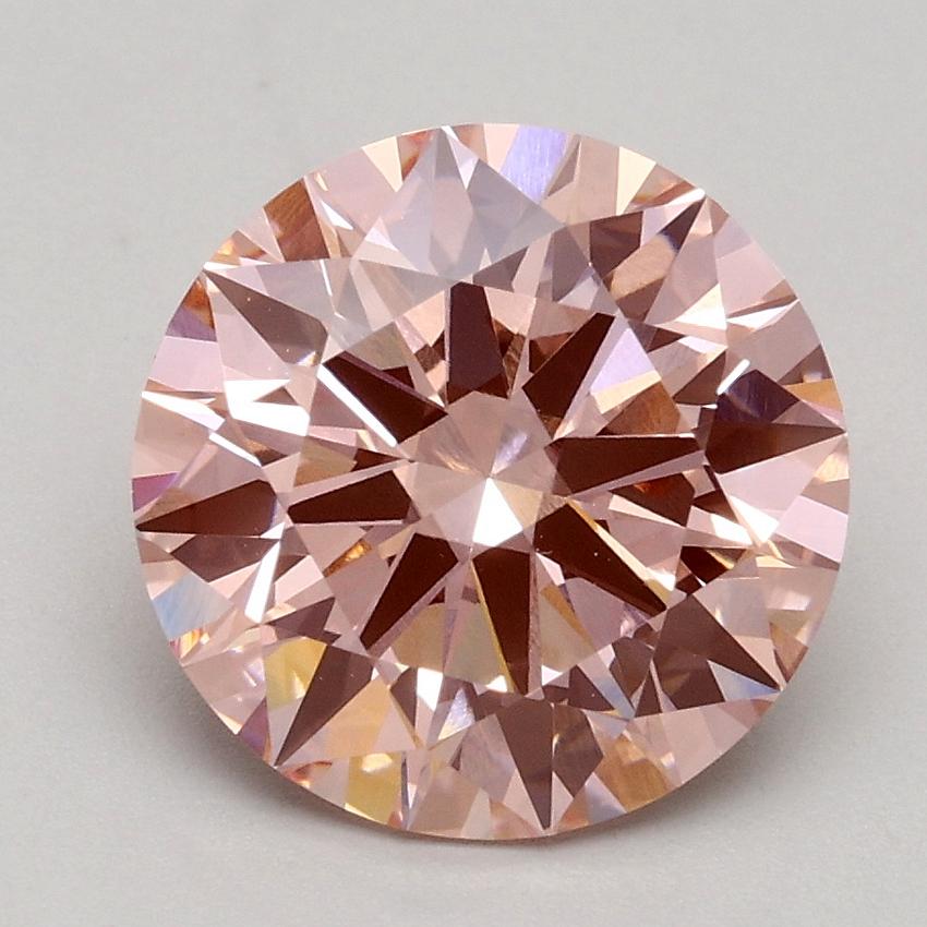 2.27 Ct. Fancy Intense Pink Round Lab Grown Diamond