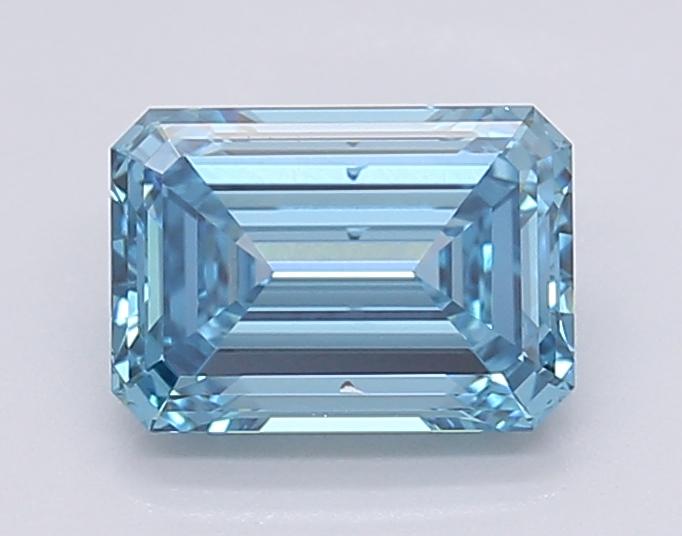 1.46 Ct. Fancy Vivid Blue Emerald Lab Grown Diamond