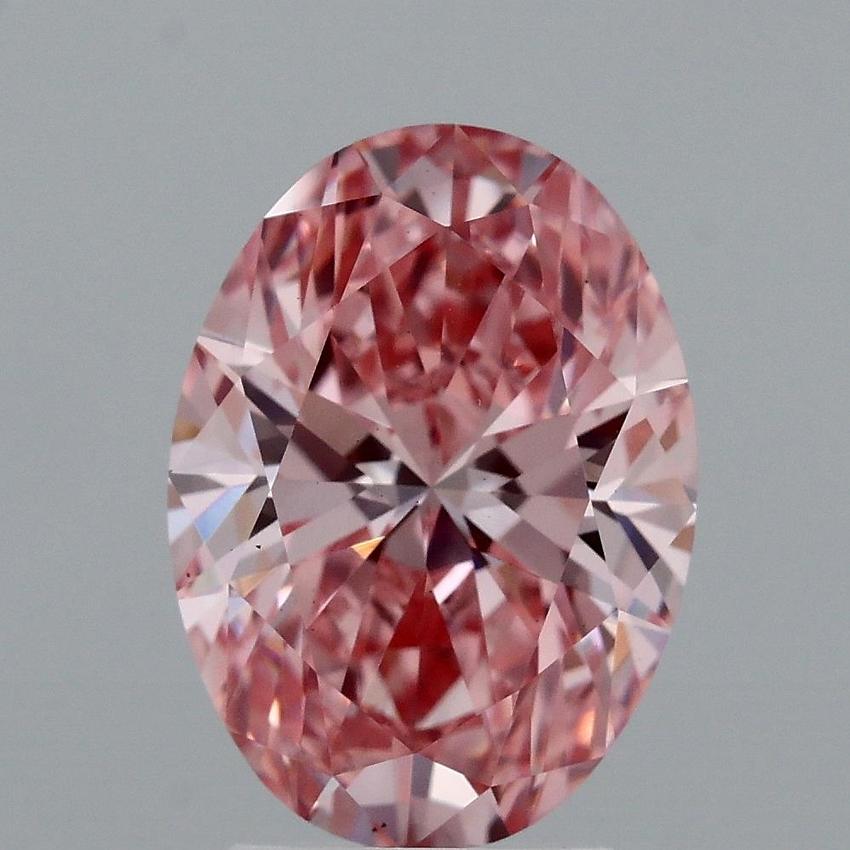 3.01 Ct. Fancy Vivid Pink Oval Lab Grown Diamond