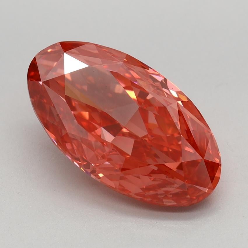 2.75 Ct. Fancy Vivid Pink Oval Lab Grown Diamond