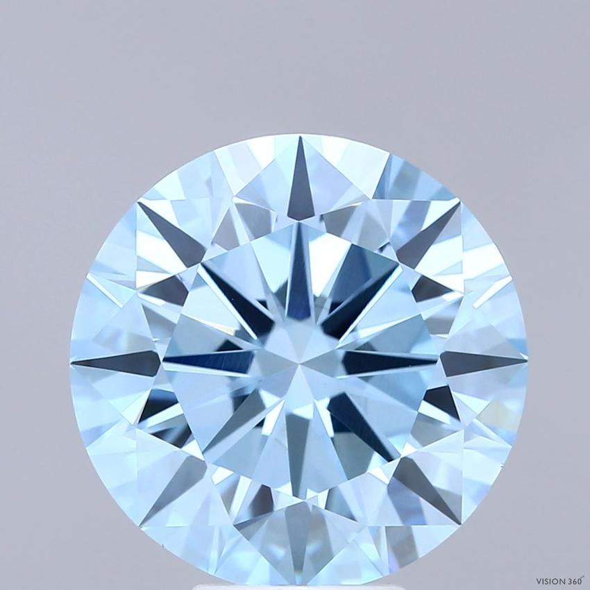 8.00 Ct. Fancy Vivid Blue Round Lab Grown Diamond