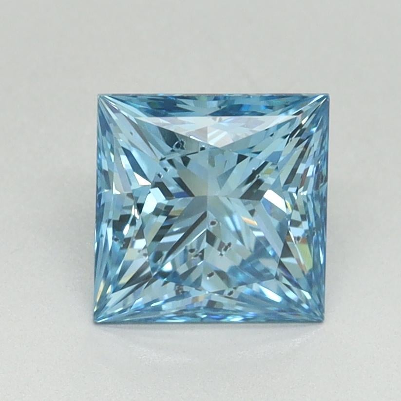 1.63 Ct. Fancy Vivid Blue Princess Lab Grown Diamond