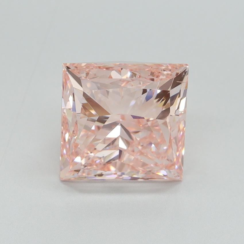 4.50 Ct. Fancy Vivid Pink Princess Lab Grown Diamond