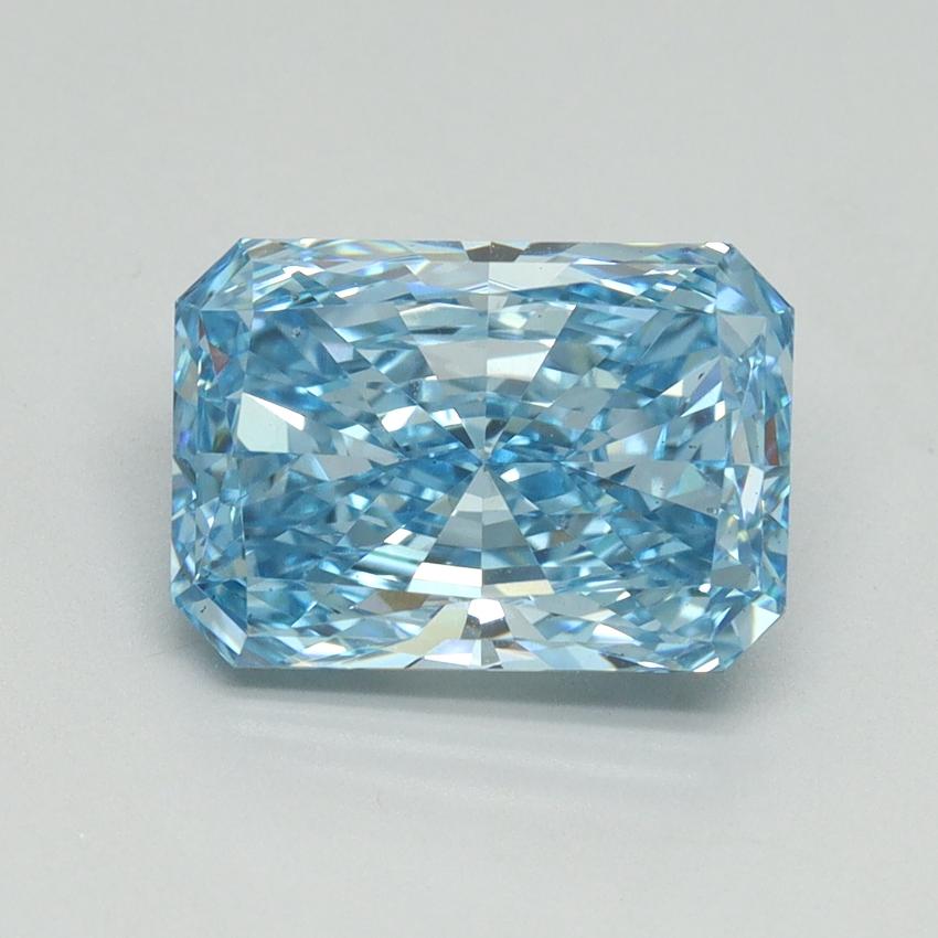 3.00 Ct. Fancy Vivid Blue Radiant Lab Grown Diamond