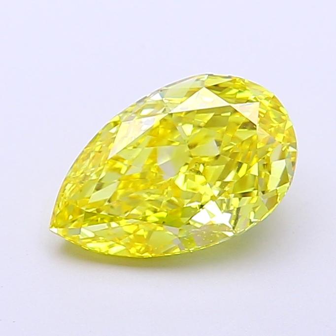 1.47 Ct. Fancy Vivid  Yellow Pear Lab Grown Diamond