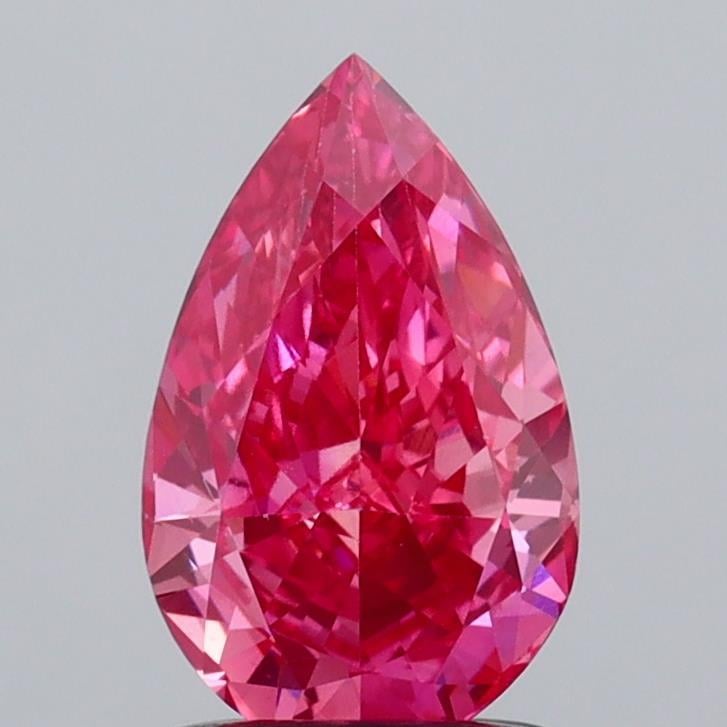 1.39 Ct. Fancy Vivid  Pink Pear Lab Grown Diamond