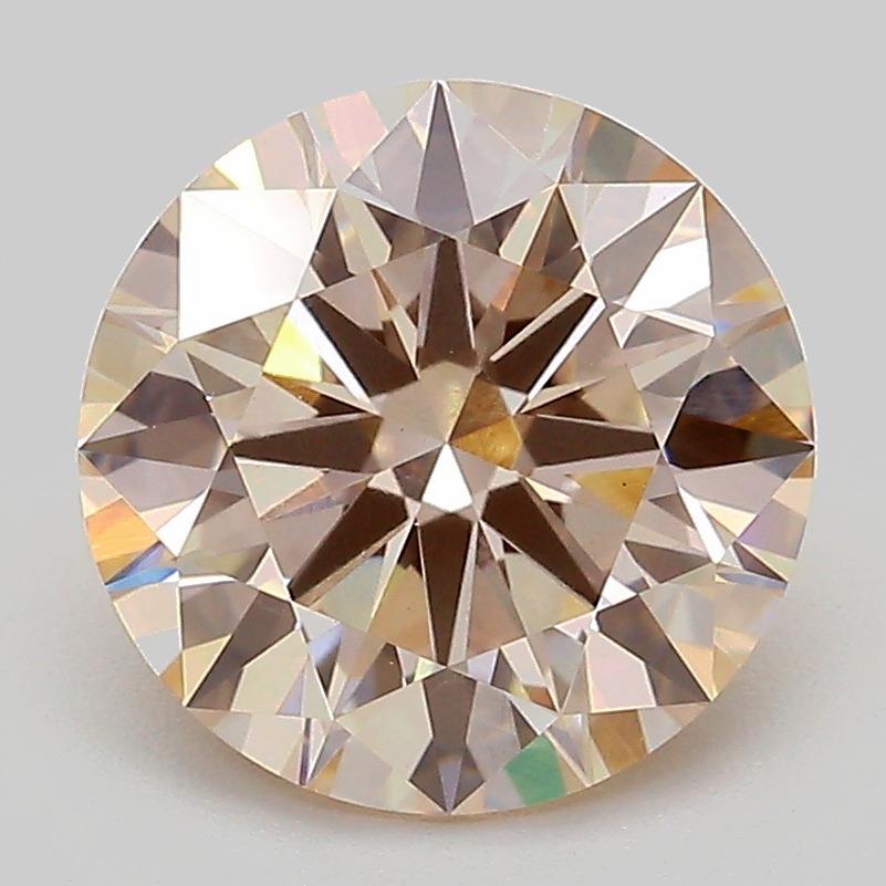 3.01 Ct. Fancy Light  Brown Round Lab Grown Diamond