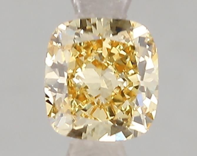 1.00 Ct. Fancy Intense Yellow Cushion Lab Grown Diamond