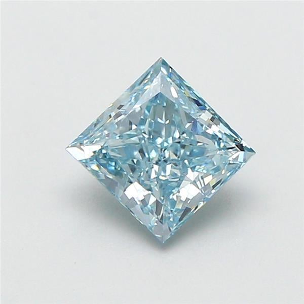 1.02 Ct. Fancy Vivid Blue Princess Lab Grown Diamond