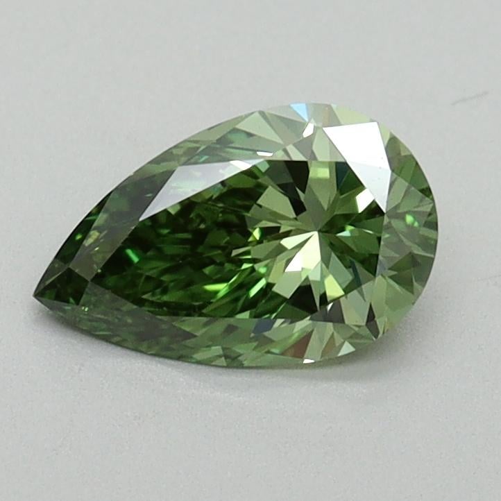 0.70 Ct. Fancy Vivid Green Pear Lab Grown Diamond