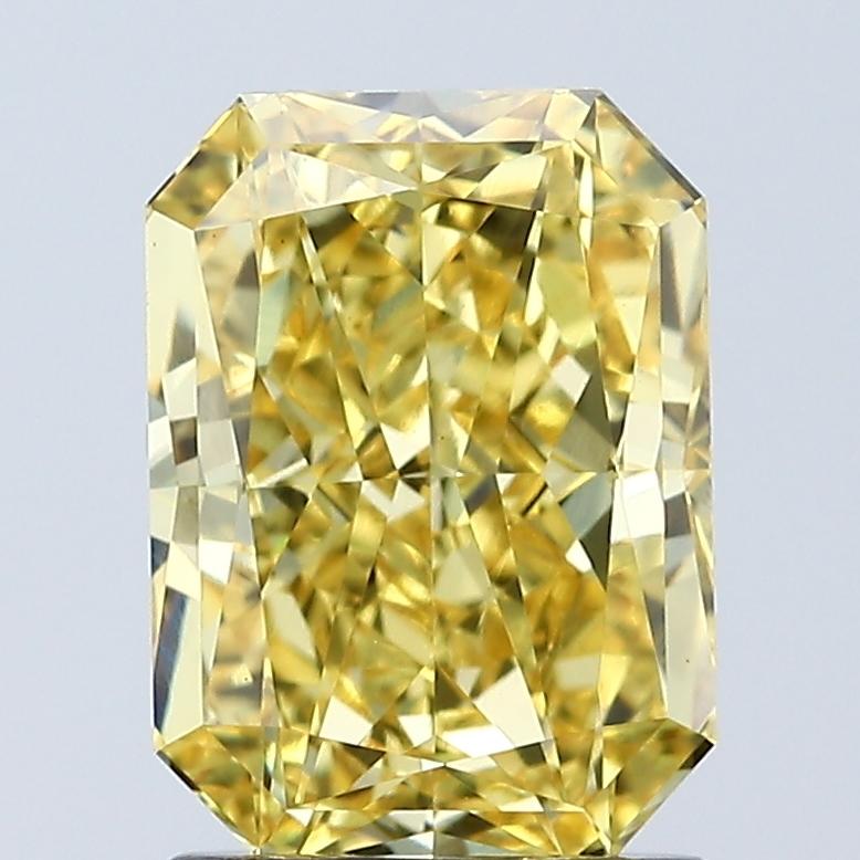 2.03 Ct. Fancy Vivid Yellow Radiant Lab Grown Diamond